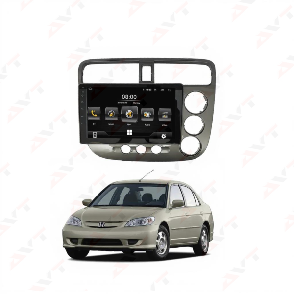 Honda Civic 2001 to 2006 Android Panel HD Player IPS Display Multimedia System