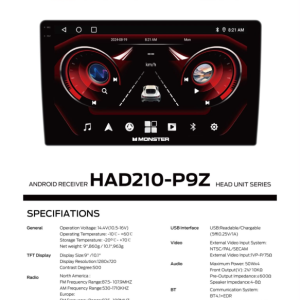 Monster HAD210-P9Z Android Receiver