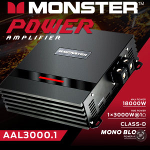 Monster AAL3000.1 Class-D Mono Block Car Amplifier