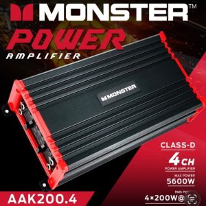 Monster AAK200.4 Class-D 4-Channel Car Amplifier