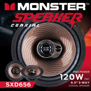 Monster SXD656 – 6.5" 3-Way Coaxial Car Speaker