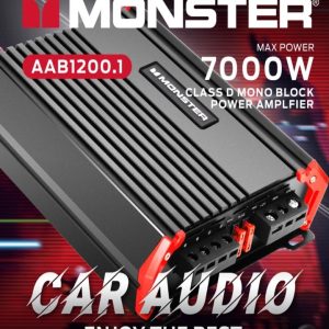 Monster AAB1200.1 Class-D Mono Block Car Amplifier