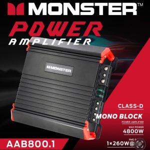 Monster AAB800.1 Class-D Mono Block Car Amplifier